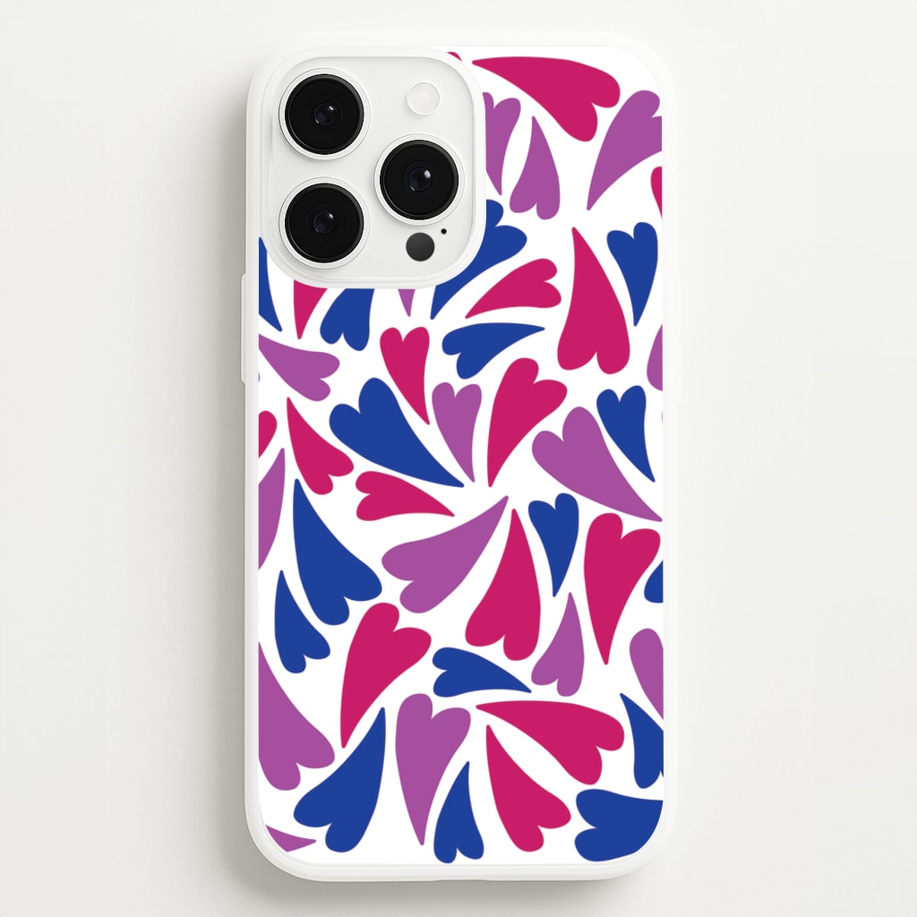 Bisexual Hearts - Pride - Pride Phone Case for iPhone 13 Pro Max