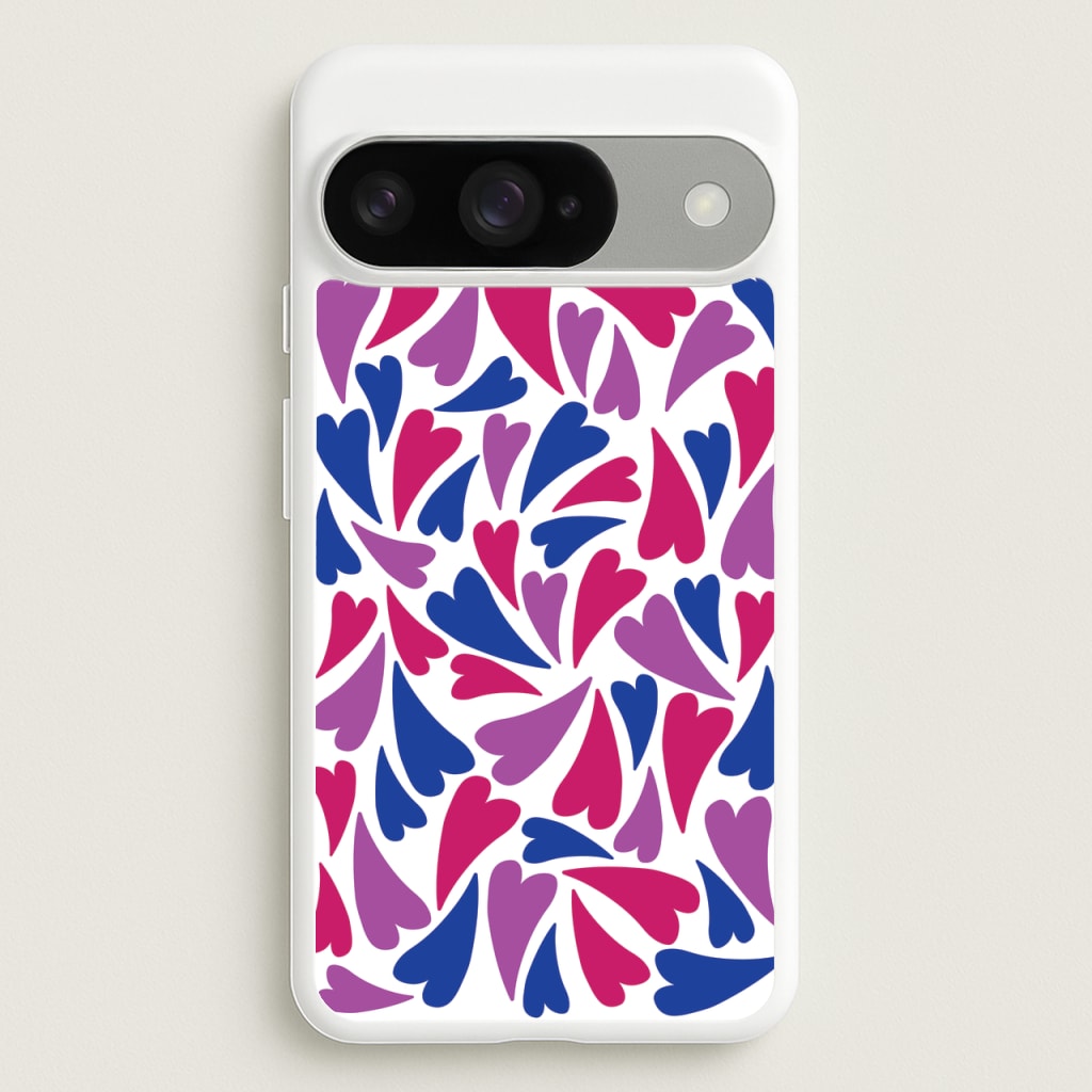 Bisexual Hearts - Pride Phone Case for Google Pixel 10 / 10 Pro