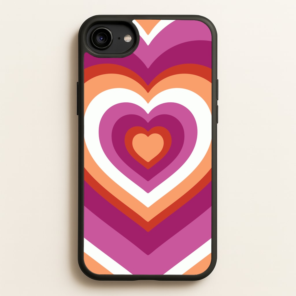 Lesbian Pride Heart - Pride Phone Case for iPhone 6 / 7 / 8 / SE