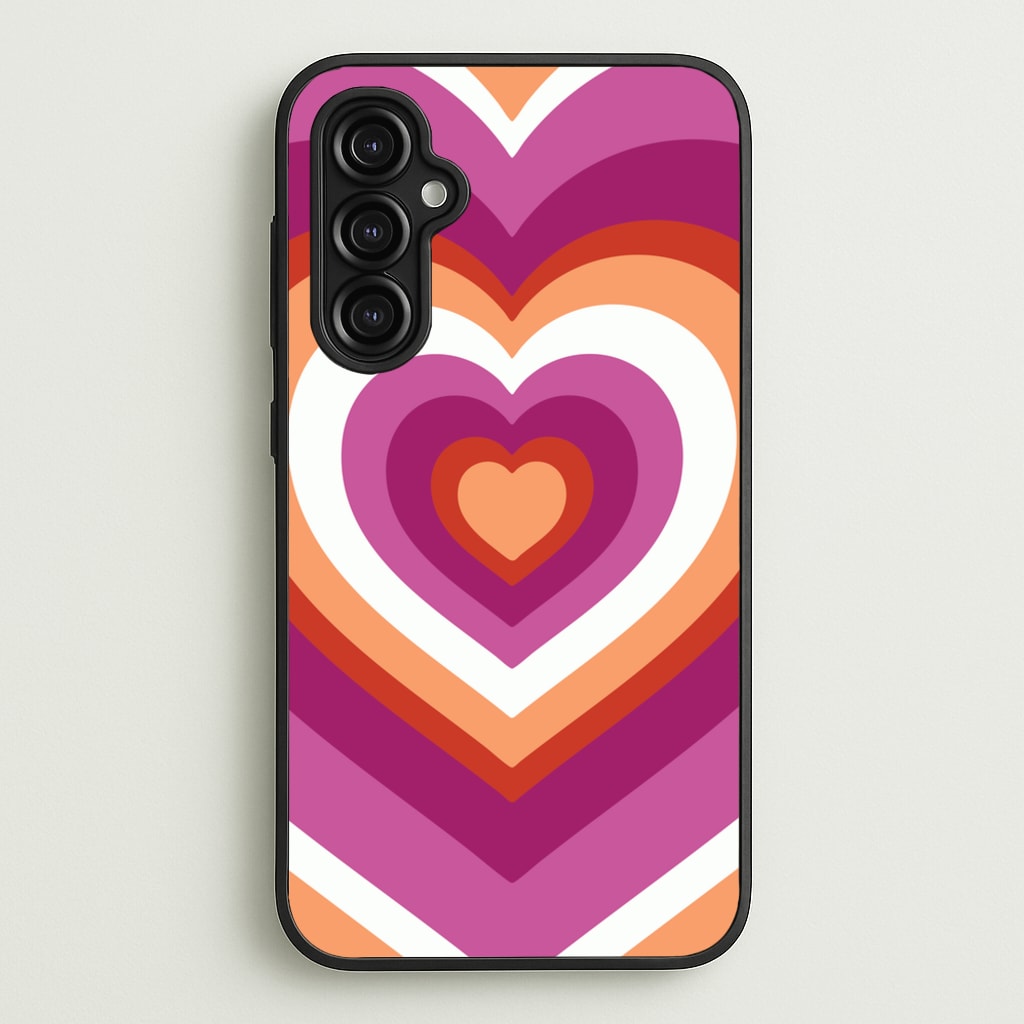 Lesbian Pride Heart - Pride Phone Case for Galaxy A14