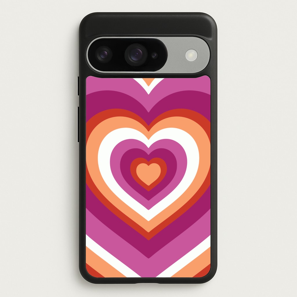 Lesbian Pride Heart Phone Case for Google Pixel 10 / 10 Pro