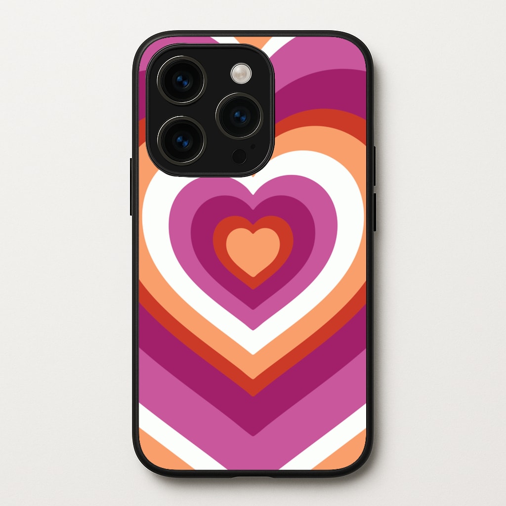 Lesbian Pride Heart - Pride Phone Case for iPhone 15 Pro