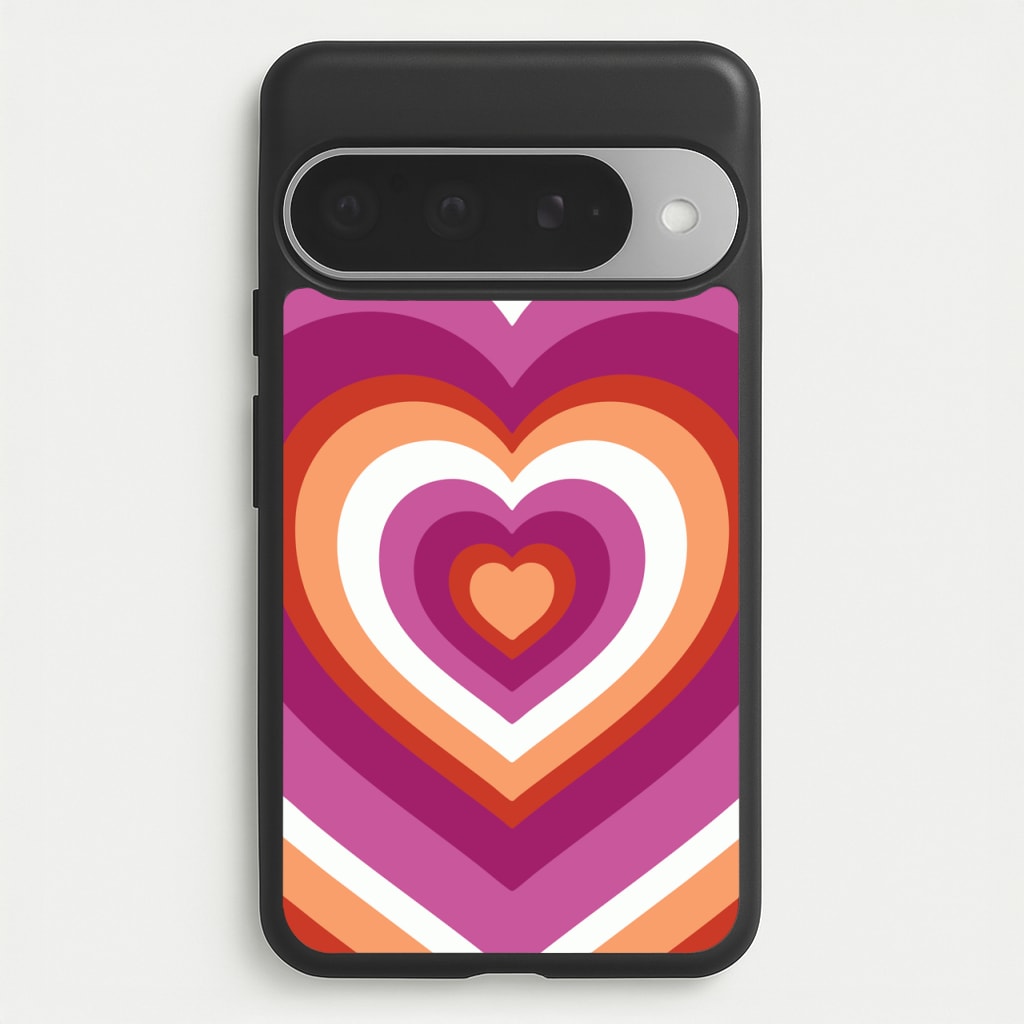 Lesbian Pride Heart Phone Case for Google Pixel 10 Pro XL