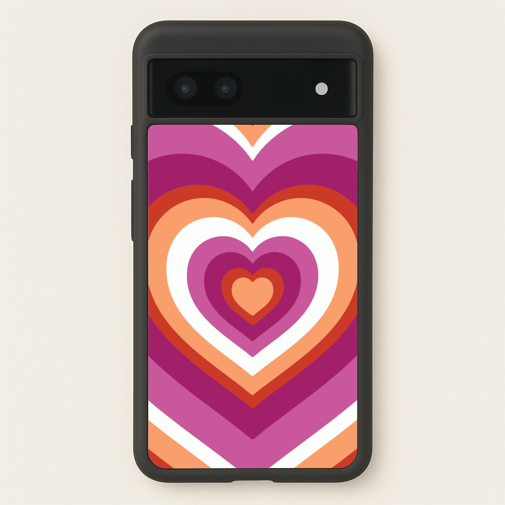 Lesbian Pride Heart - Pride Phone Case for Google Pixel 7a