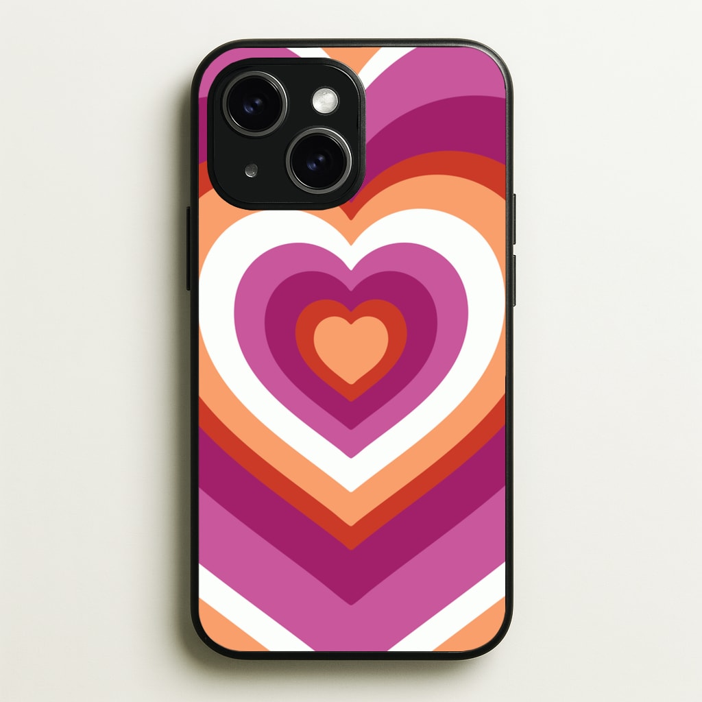 Lesbian Pride Heart - Pride Phone Case for iPhone 15 Plus