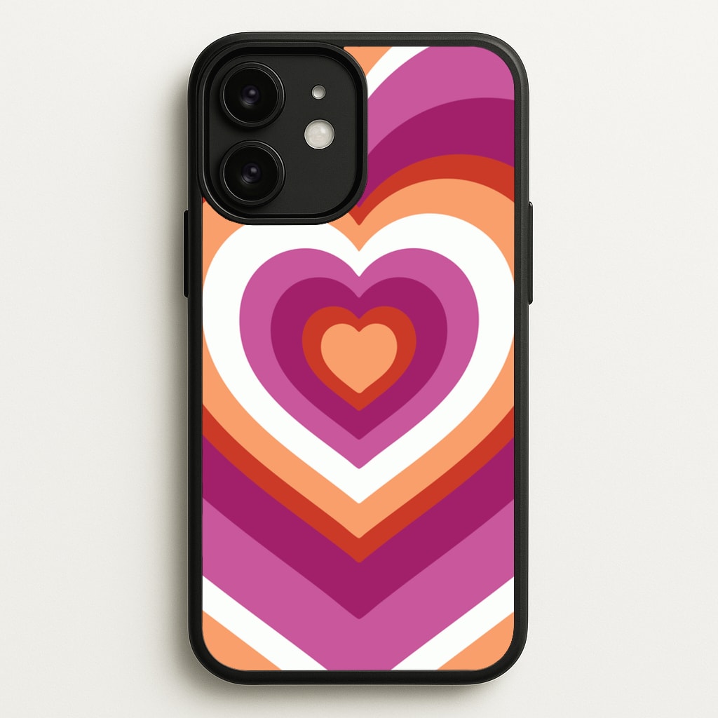 Lesbian Pride Heart - Pride Phone Case for iPhone 11
