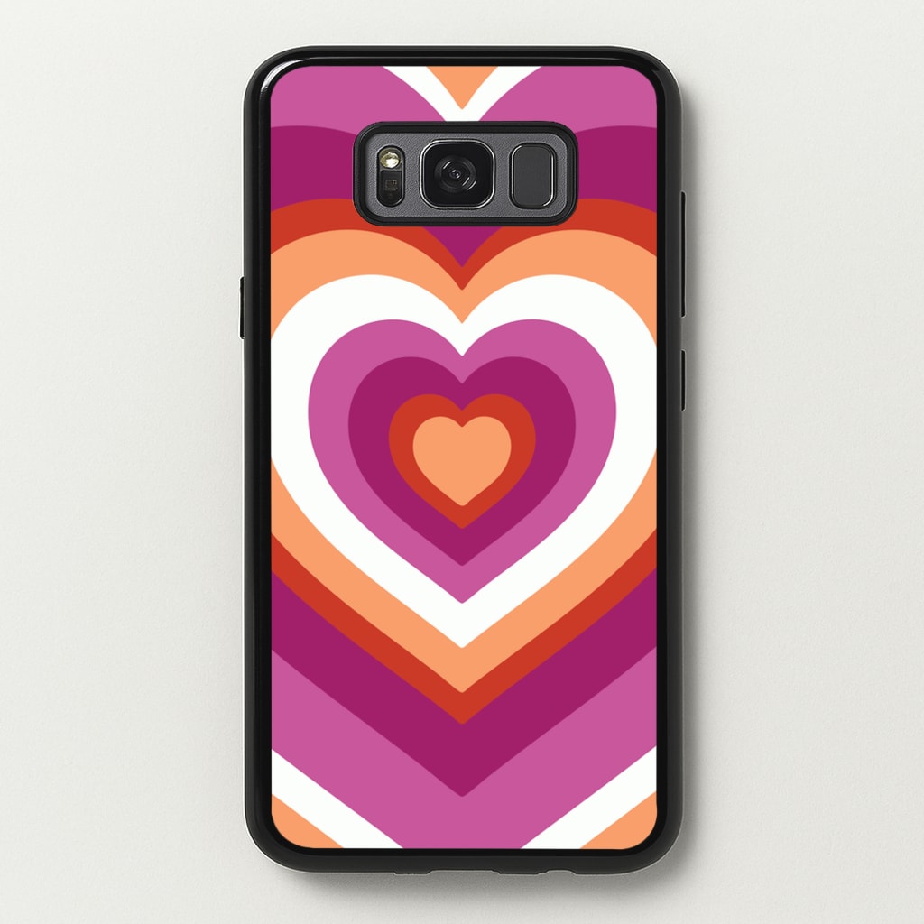 Lesbian Pride Heart - Pride Phone Case for Galaxy S8 Plus