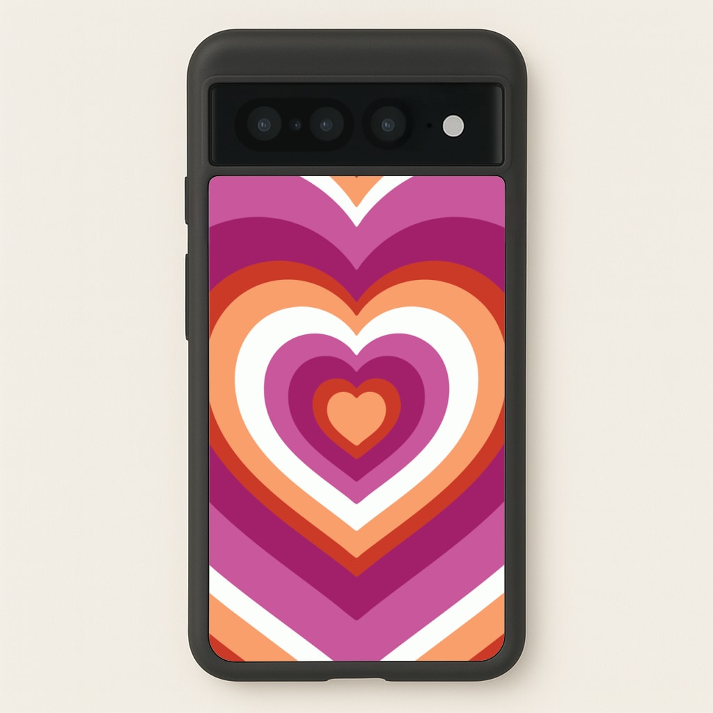 Lesbian Pride Heart - Pride Phone Case for Google Pixel 7 Pro
