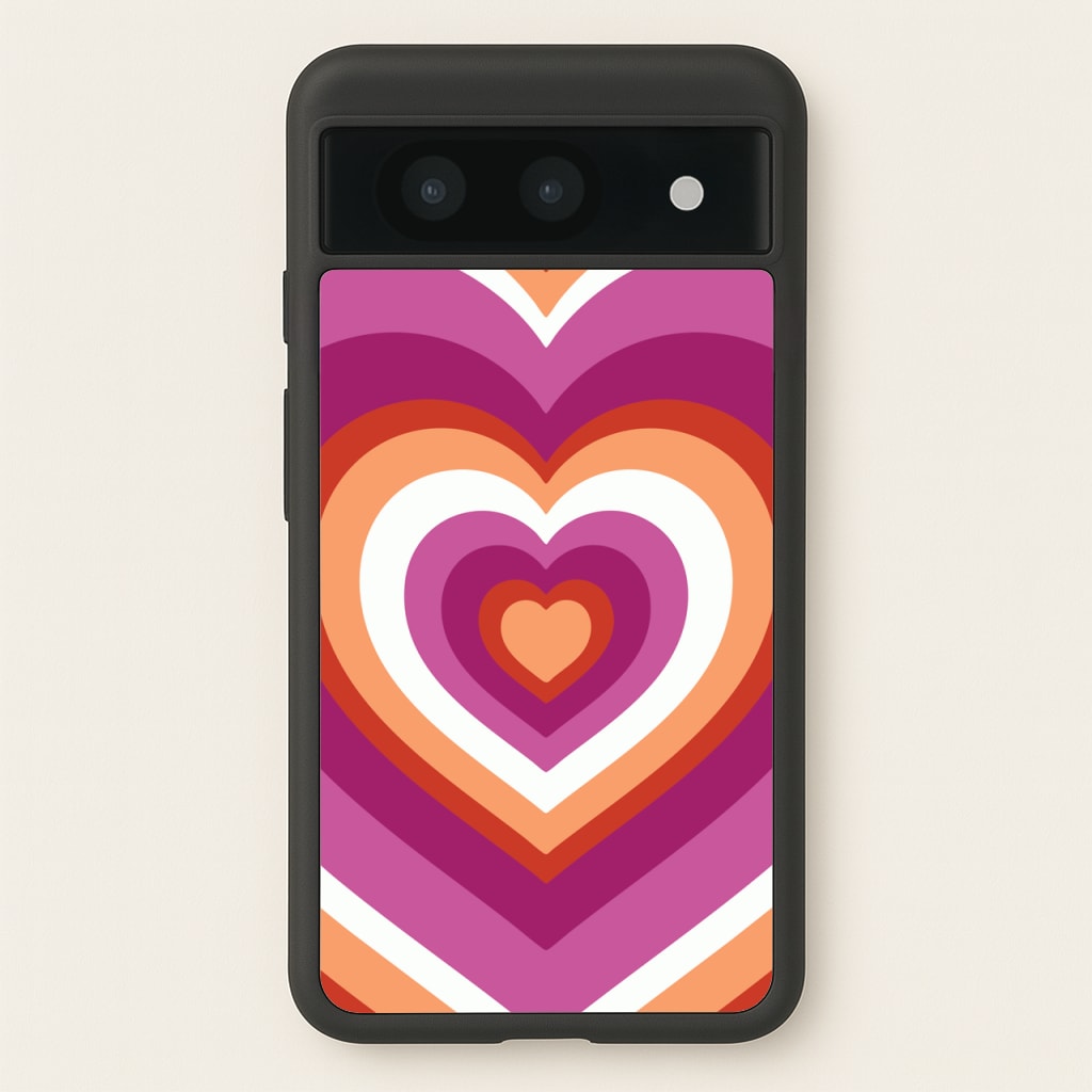 Lesbian Pride Heart - Pride Phone Case for Google Pixel 8a