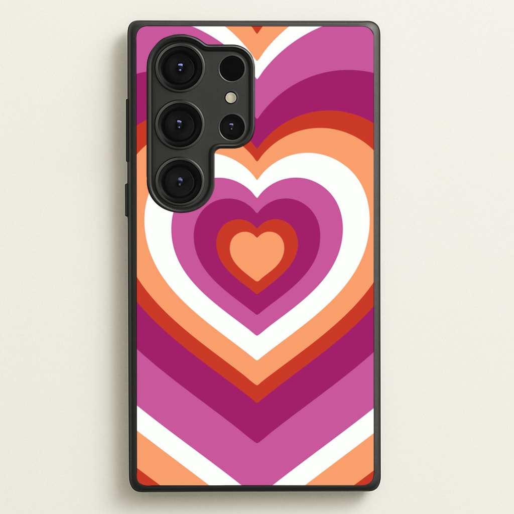 Lesbian Pride Heart - Pride Phone Case for Galaxy S25 Ultra