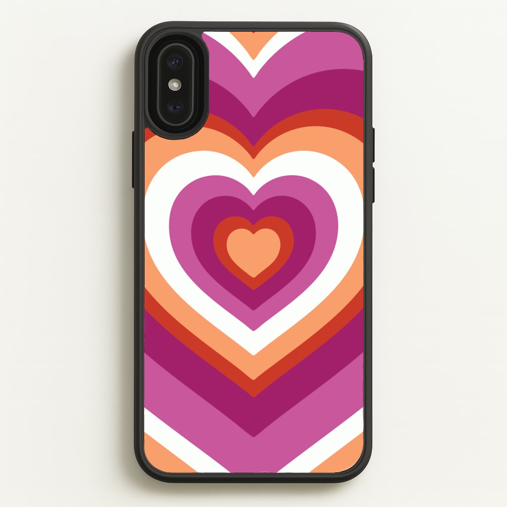 Lesbian Pride Heart - Pride Phone Case for iPhone XS Max