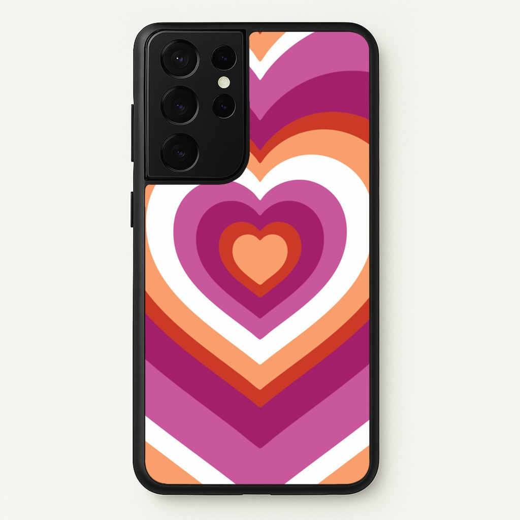 Lesbian Pride Heart - Pride Phone Case for Galaxy S21 Ultra