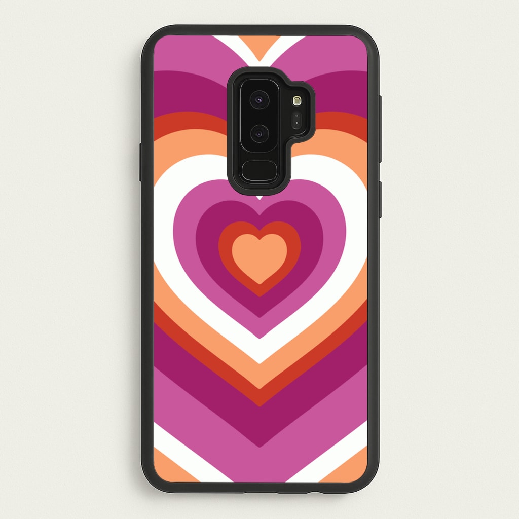 Lesbian Pride Heart - Pride Phone Case for Galaxy S9 Plus
