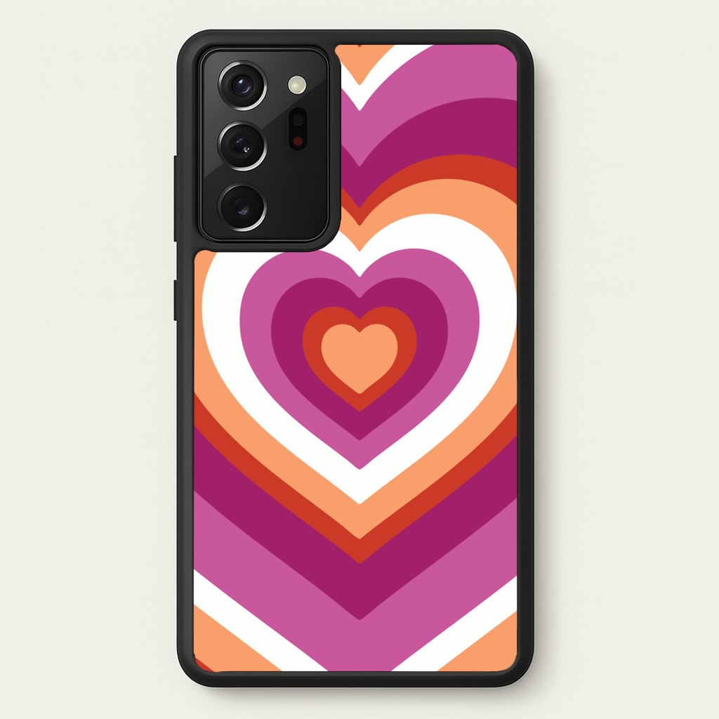 Lesbian Pride Heart - Pride Phone Case for Galaxy Note 20 Ultra
