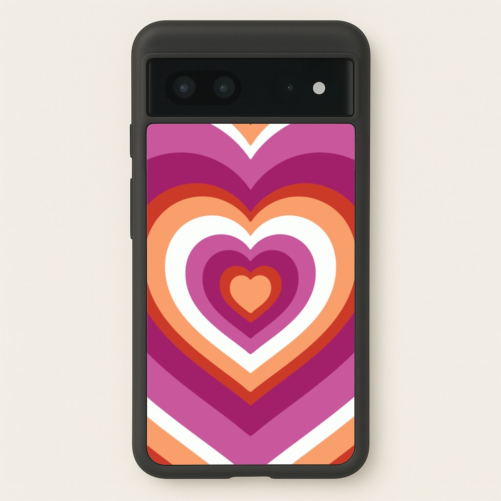 Lesbian Pride Heart - Pride Phone Case for Google Pixel 7