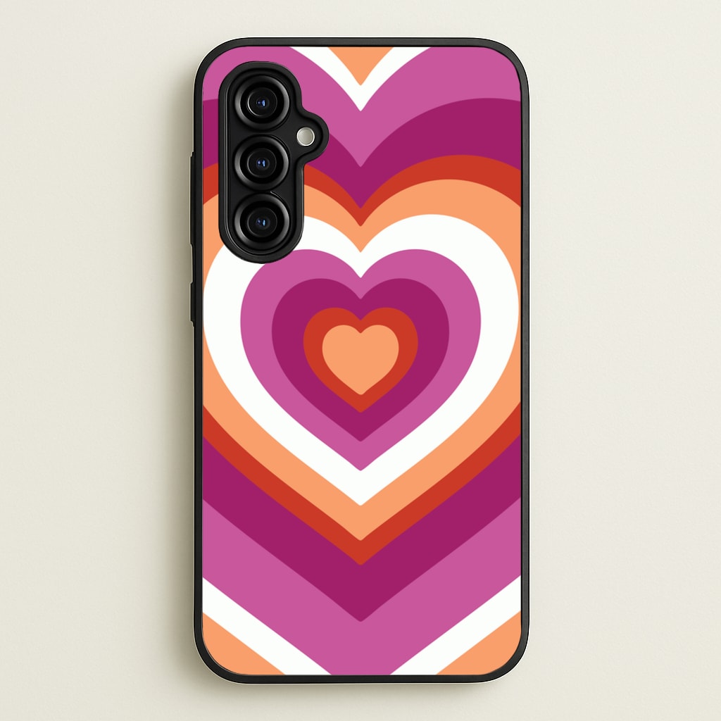 Lesbian Pride Heart - Pride Phone Case for Galaxy A54