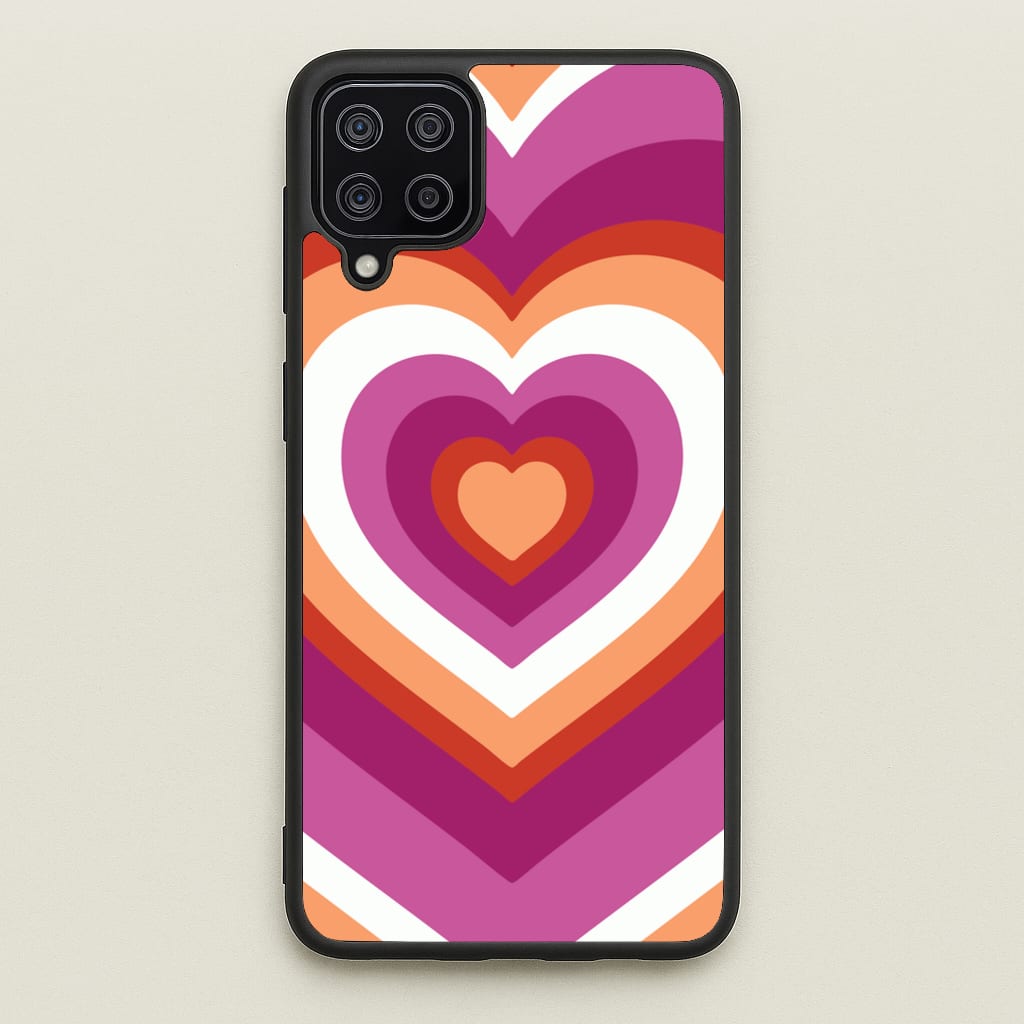 Lesbian Pride Heart - Pride Phone Case for Galaxy A12