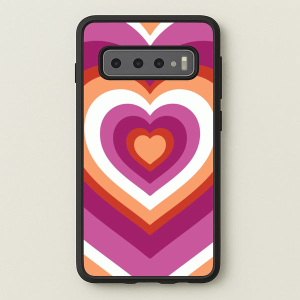 Lesbian Pride Heart - Pride Phone Case for Galaxy S10