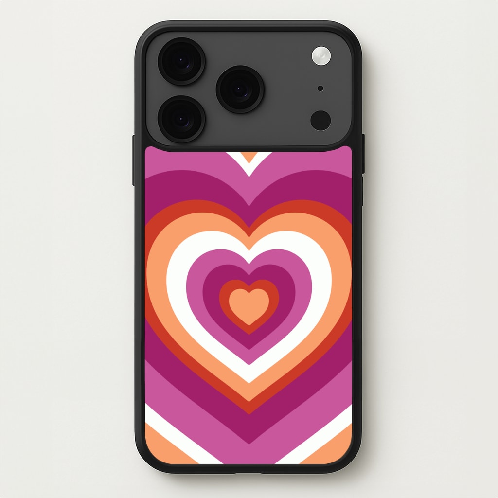 Lesbian Pride Heart Phone Case for iPhone 17 Pro Max