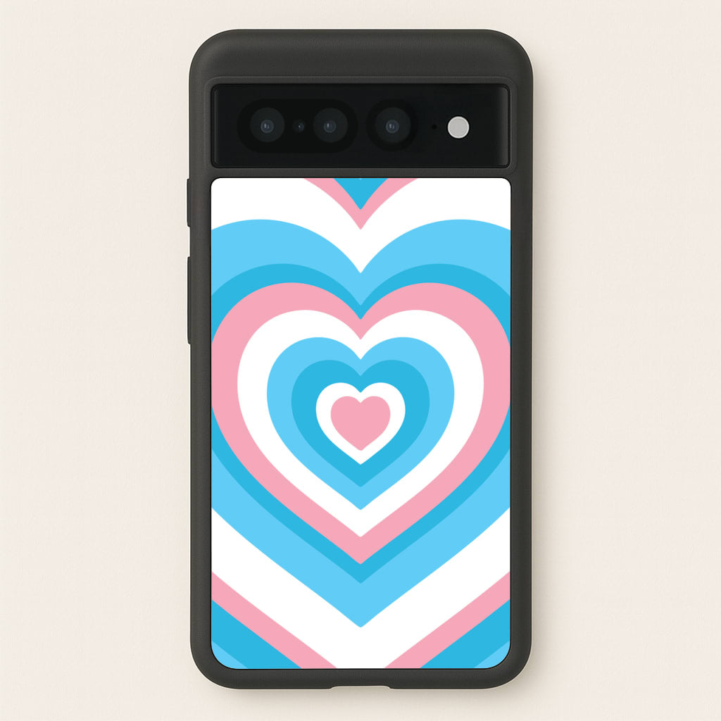 Trans Pride Heart - Pride Phone Case for Google Pixel 7 Pro