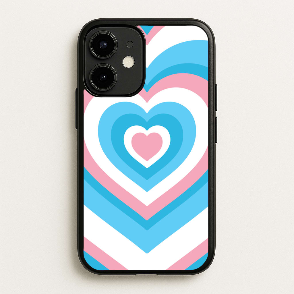 Trans Pride Heart - Pride Phone Case for iPhone 12 / 12 Pro