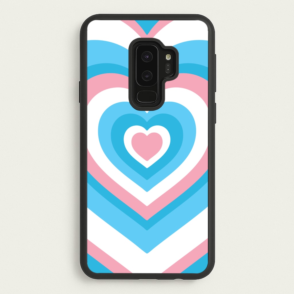 Trans Pride Heart - Pride Phone Case for Galaxy S9 Plus