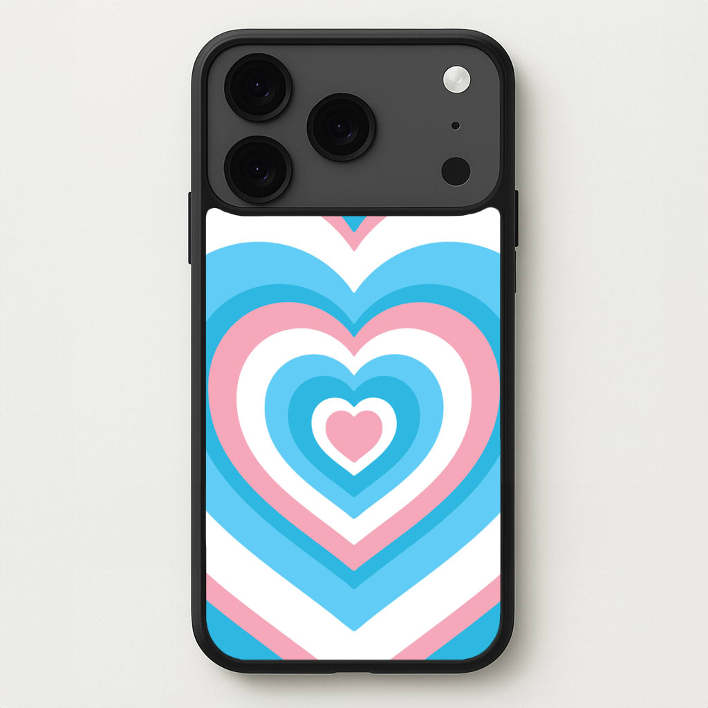 Trans Pride Heart Phone Case for iPhone 17 Pro Max