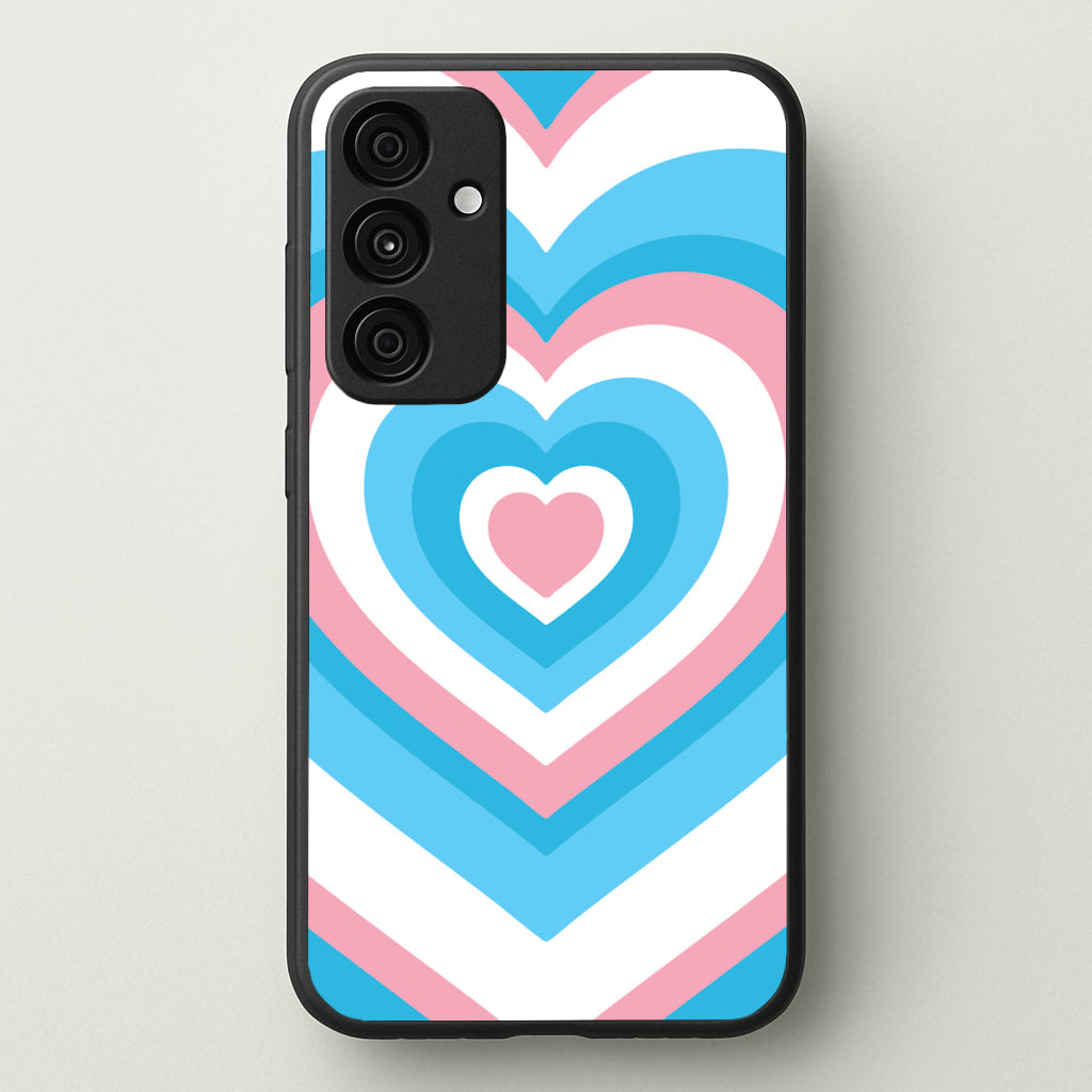 Trans Pride Heart - Pride Phone Case for Galaxy A55