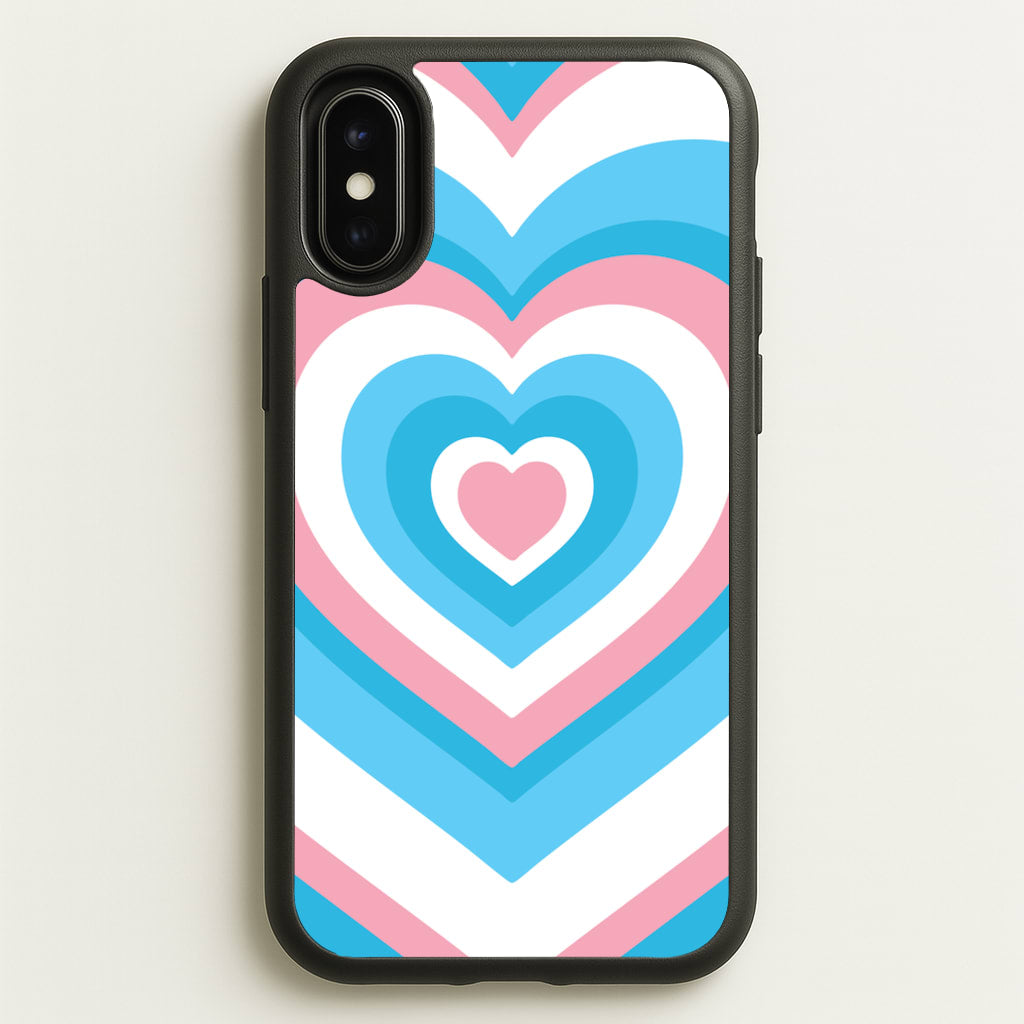 Trans Pride Heart - Pride Phone Case for iPhone X / XS