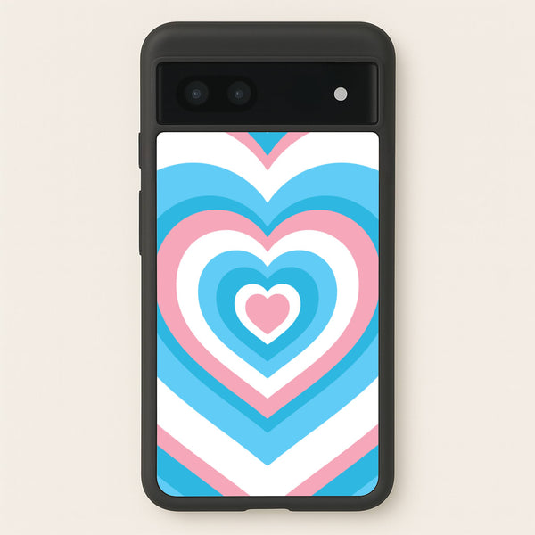 Trans Pride Heart - Pride Phone Case for Google Pixel 6a