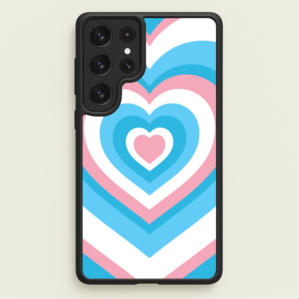Trans Pride Heart - Pride Phone Case for Galaxy S23 Ultra