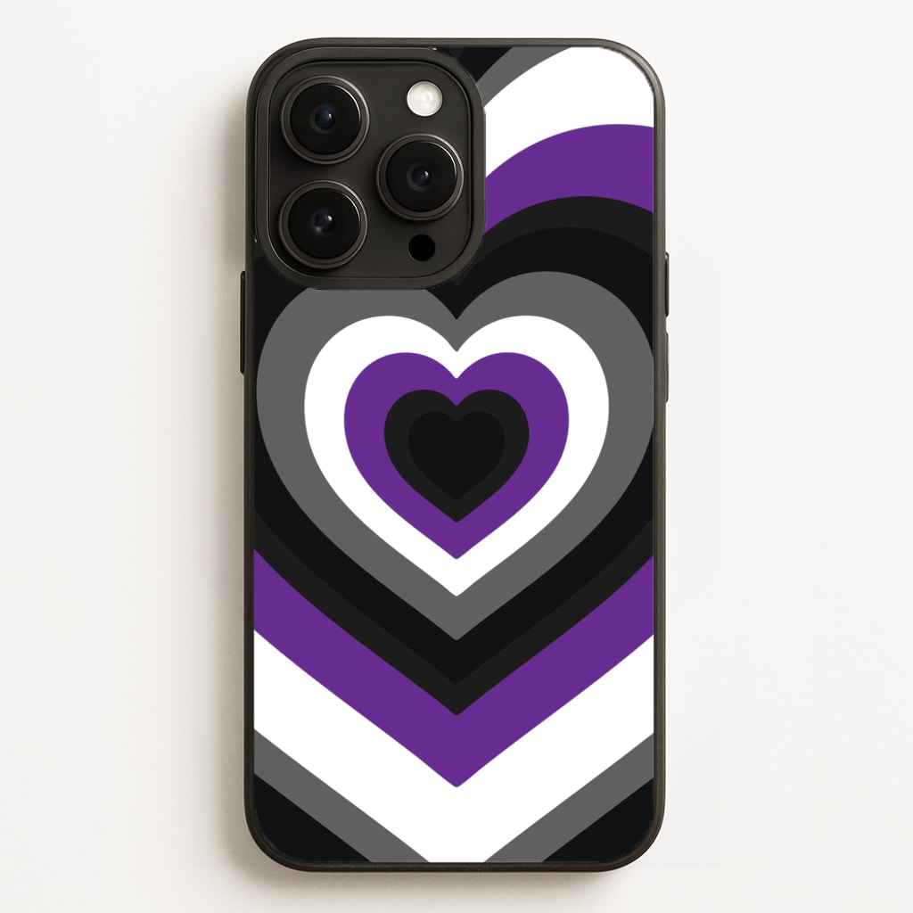 Asexual Pride Heart - Pride Phone Case for iPhone 16 Pro Max
