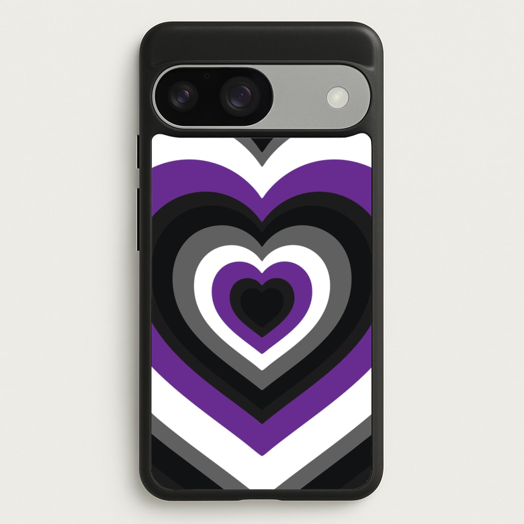Asexual Pride Heart - Pride Phone Case for Google Pixel 9 / 9 Pro