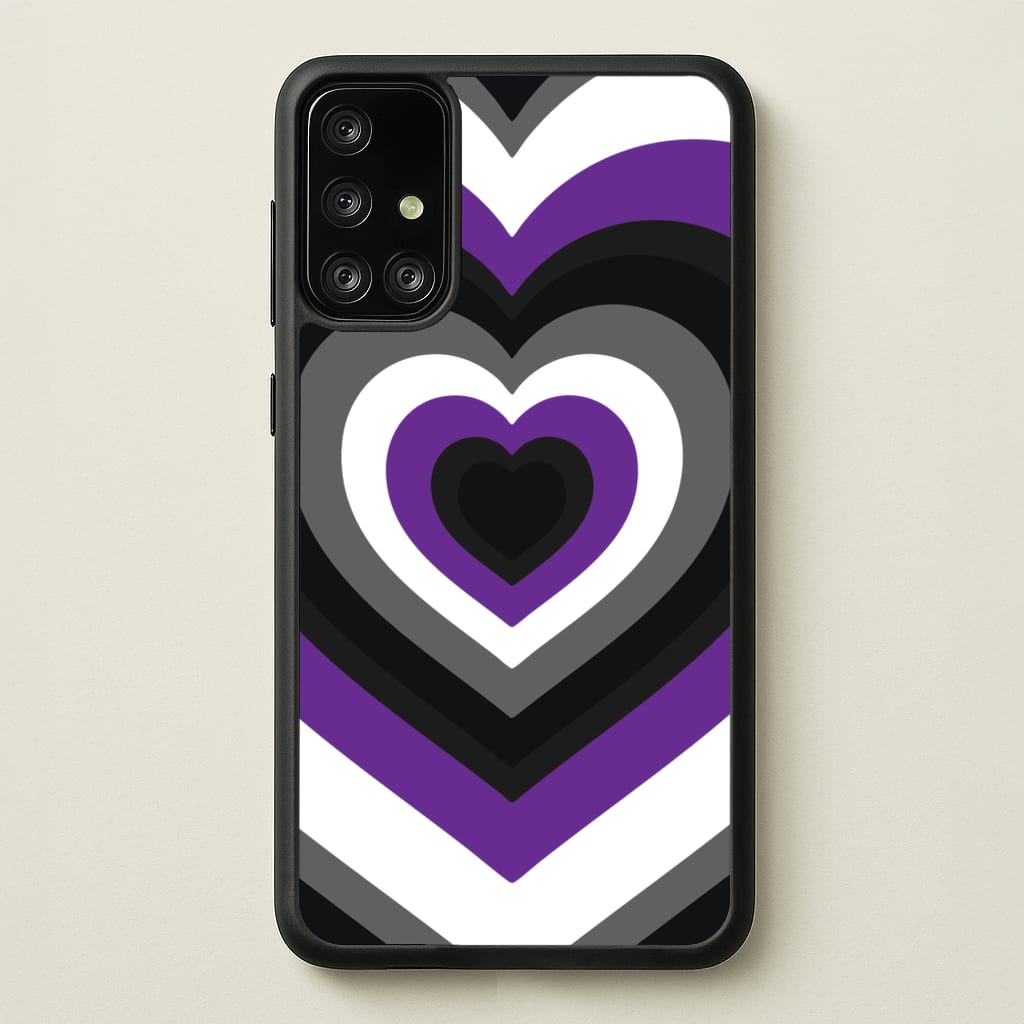 Asexual Pride Heart - Pride Phone Case for Galaxy A71