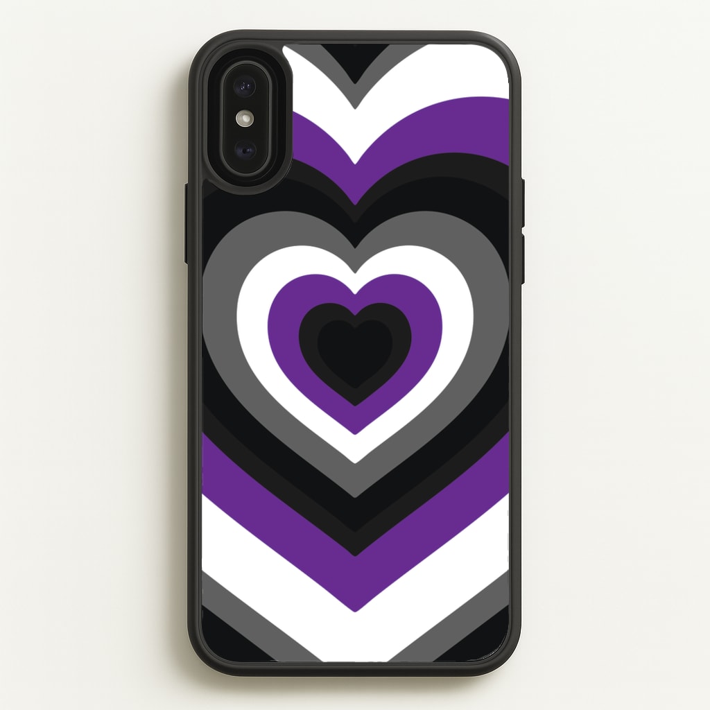 Asexual Pride Heart - Pride Phone Case for iPhone XS Max