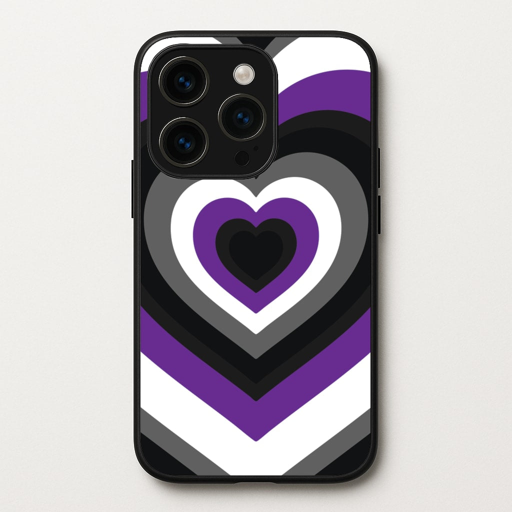Asexual Pride Heart - Pride Phone Case for iPhone 15 Pro Max