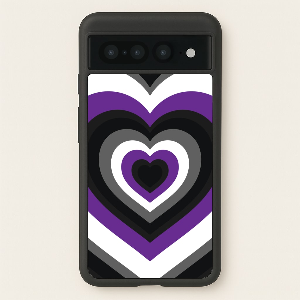 Asexual Pride Heart - Pride Phone Case for Google Pixel 7 Pro