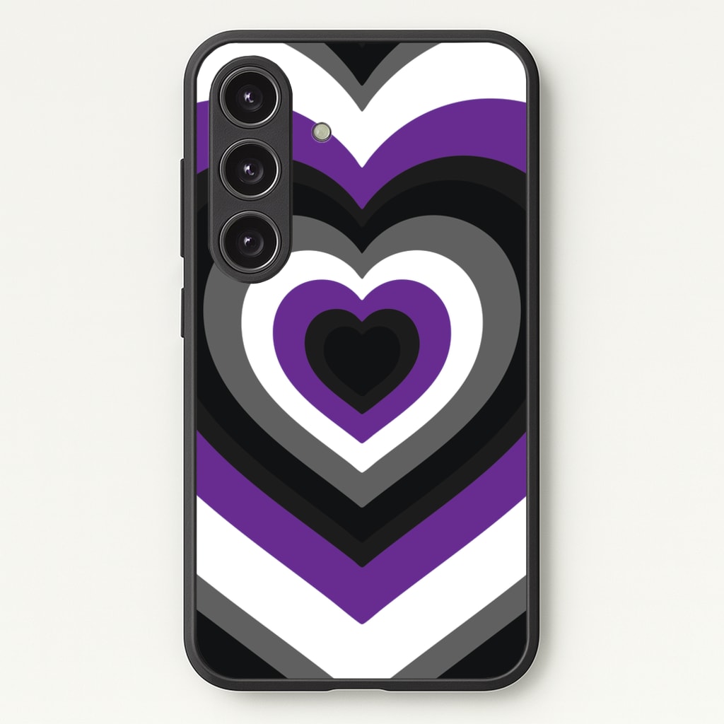 Asexual Pride Heart - Pride Phone Case for Galaxy S24