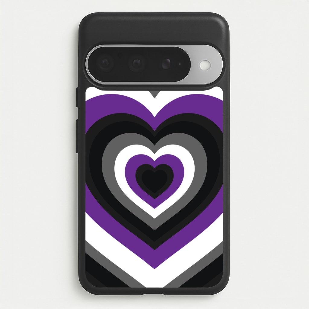 Asexual Pride Heart Phone Case for Google Pixel 10 Pro XL