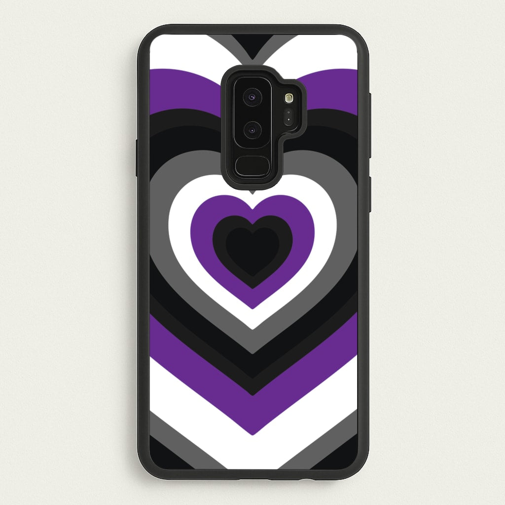 Asexual Pride Heart - Pride Phone Case for Galaxy S9 Plus