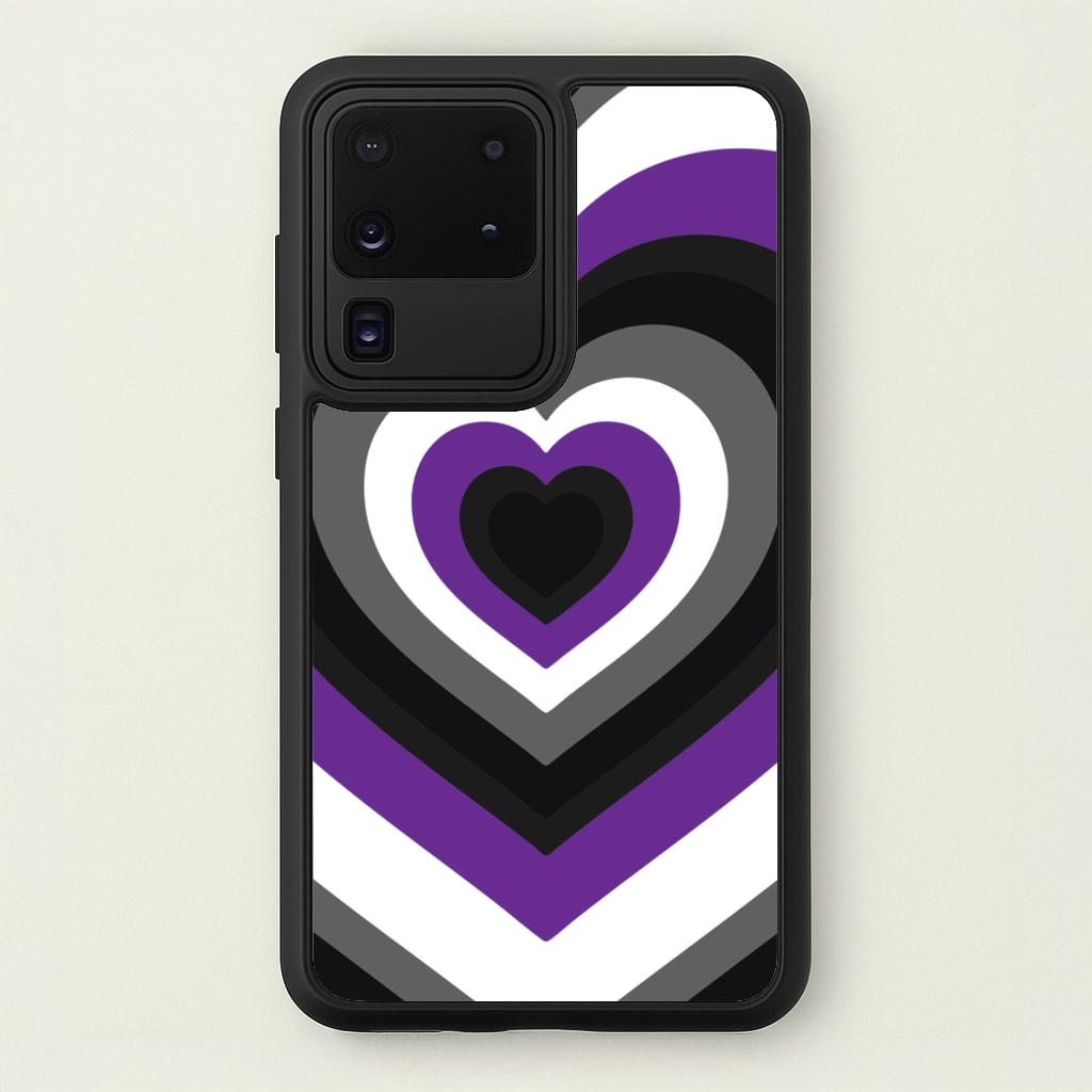 Asexual Pride Heart - Pride Phone Case for Galaxy S20 Ultra