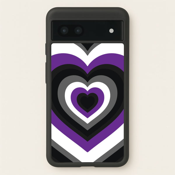 Asexual Pride Heart - Pride Phone Case for Google Pixel 6a