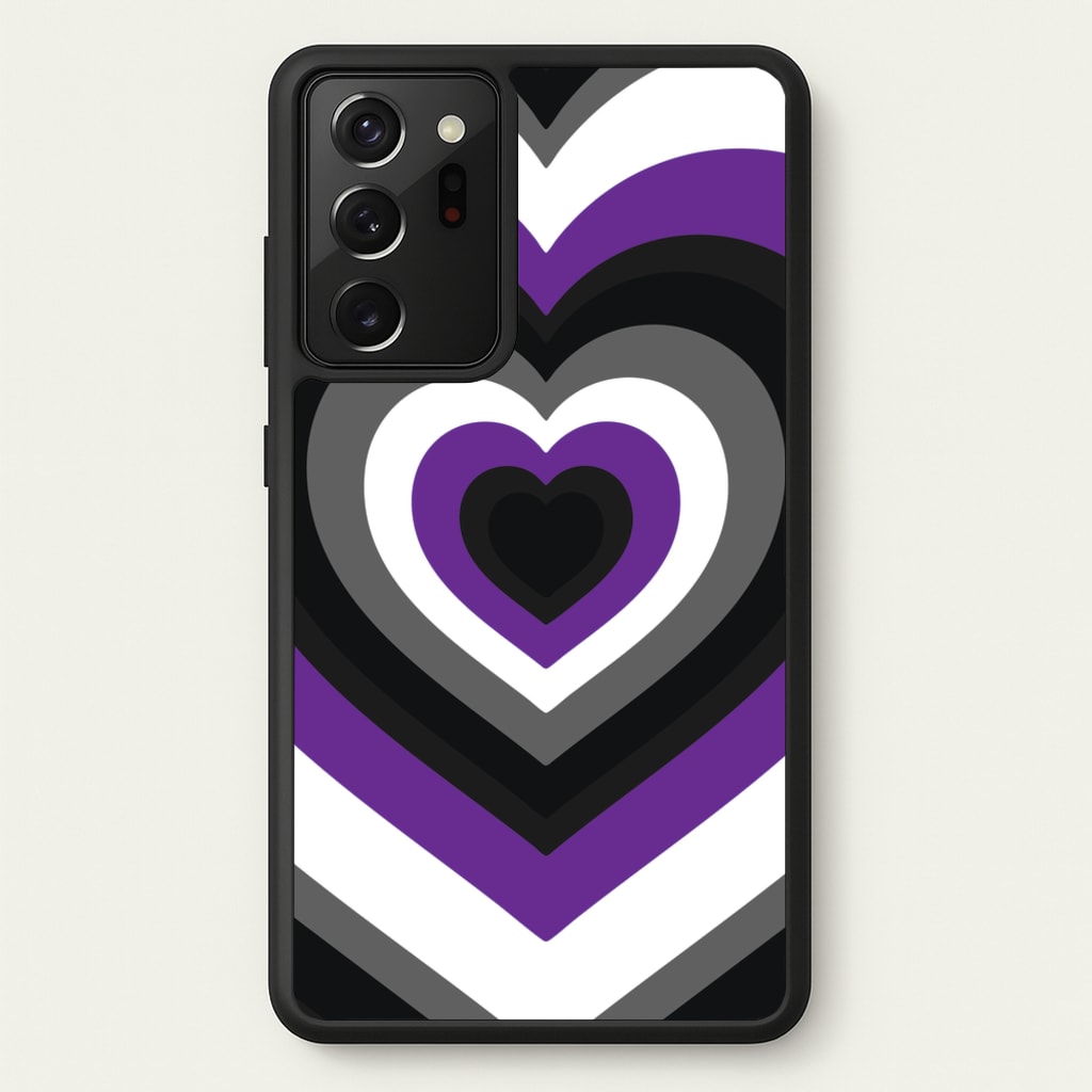 Asexual Pride Heart - Pride Phone Case for Galaxy Note 20 Ultra