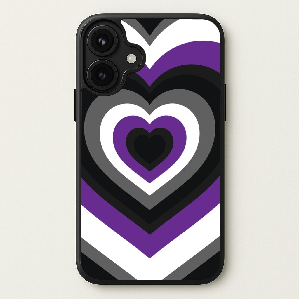 Asexual Pride Heart Phone Case for iPhone 17