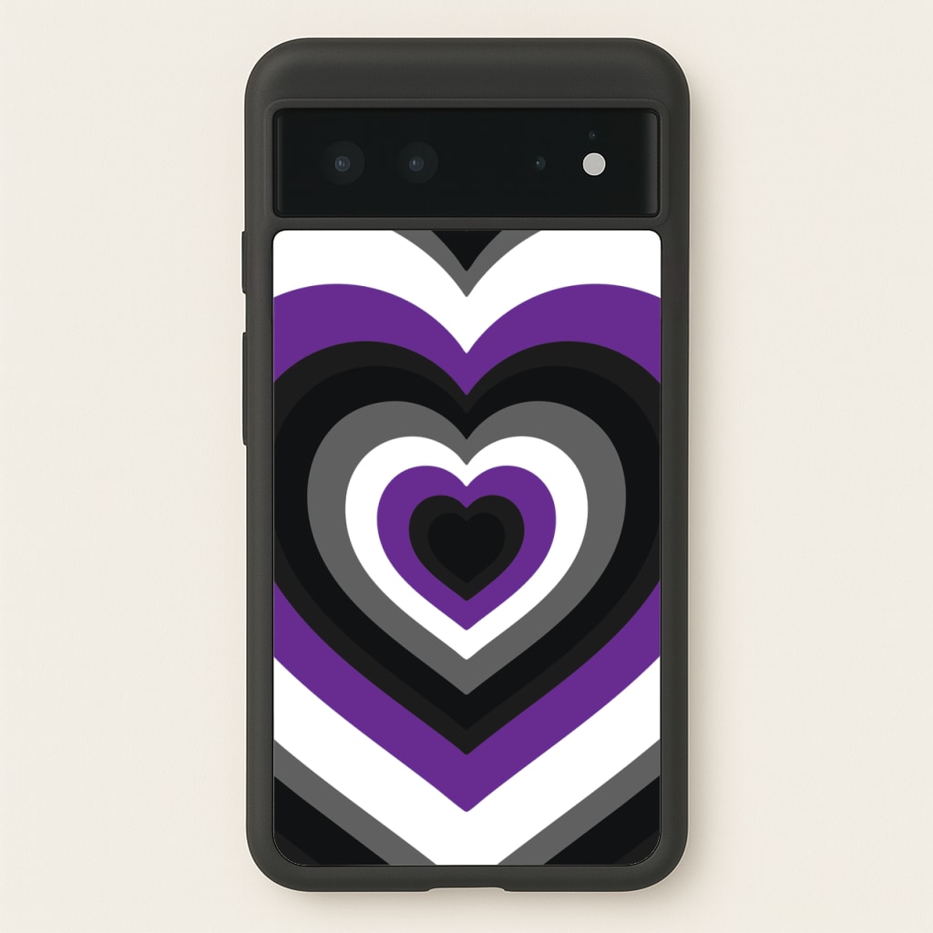 Asexual Pride Heart - Pride Phone Case for Google Pixel 6