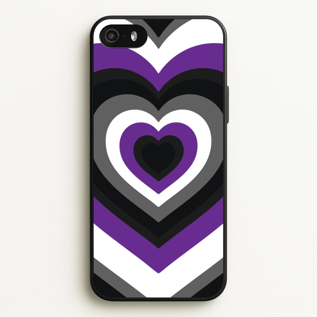 Asexual Pride Heart - Pride Phone Case for iPhone 5 / 5s / SE 2016