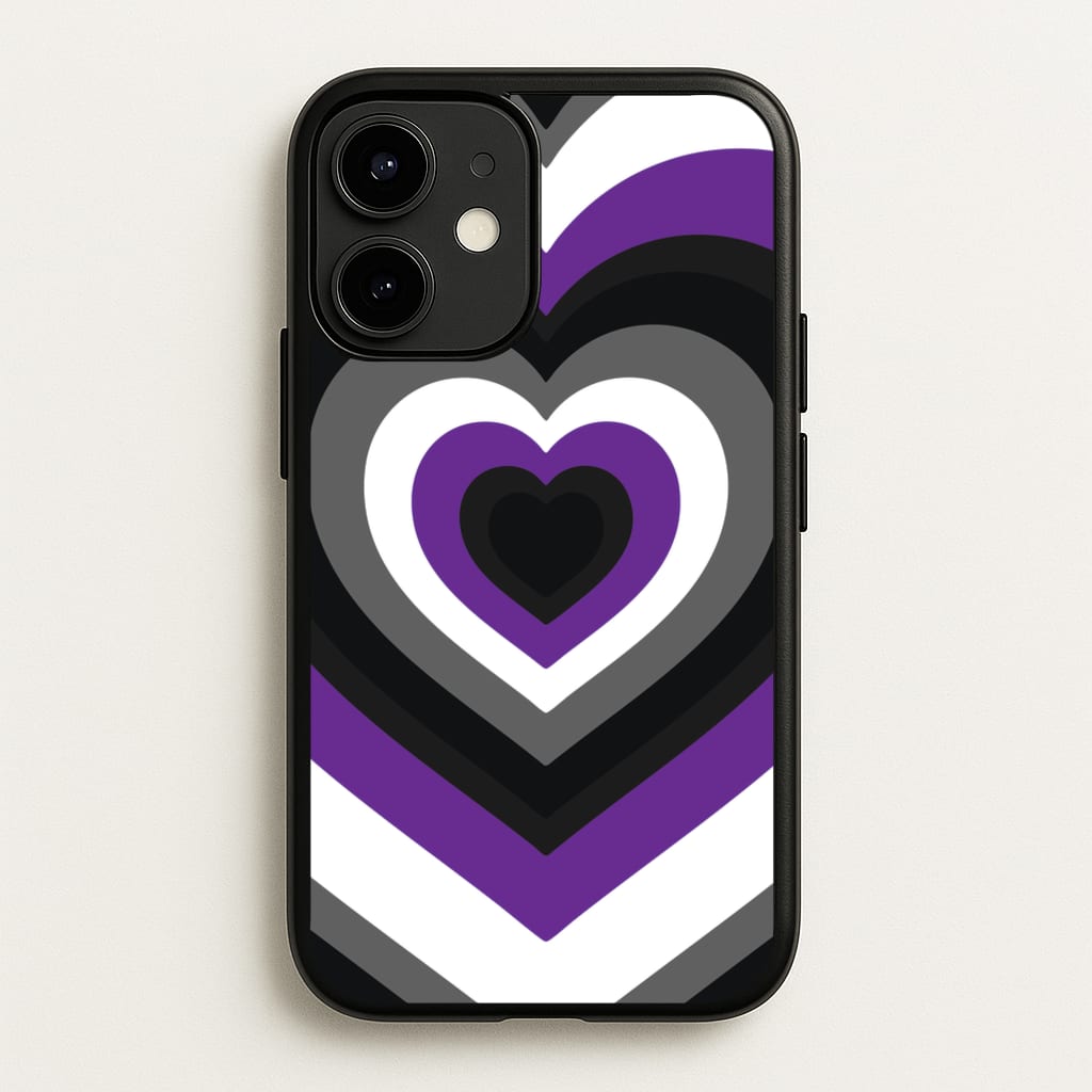 Asexual Pride Heart - Pride Phone Case for iPhone 12 Mini