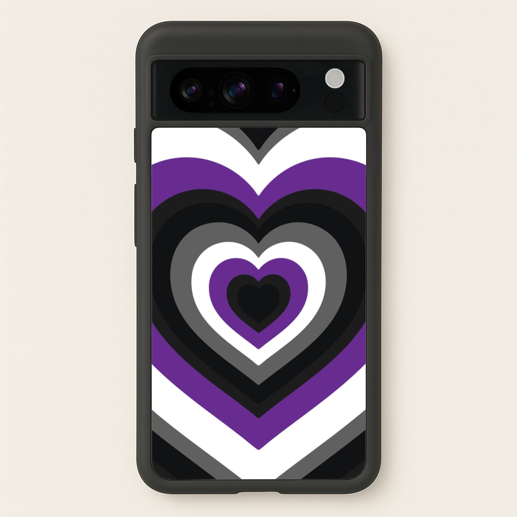 Asexual Pride Heart - Pride Phone Case for Google Pixel 8 Pro