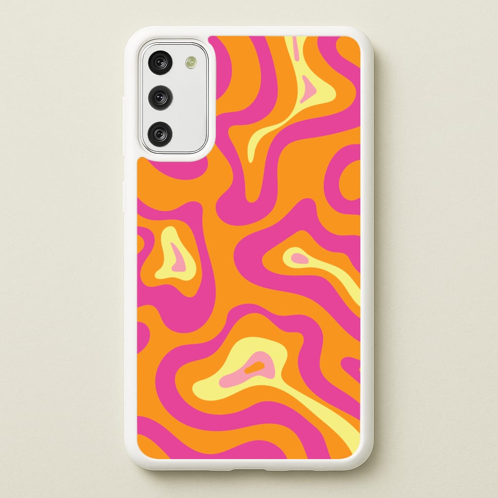Orange And Pink Psychedelic Pattern - Psychedelic Phone Case for Galaxy S20