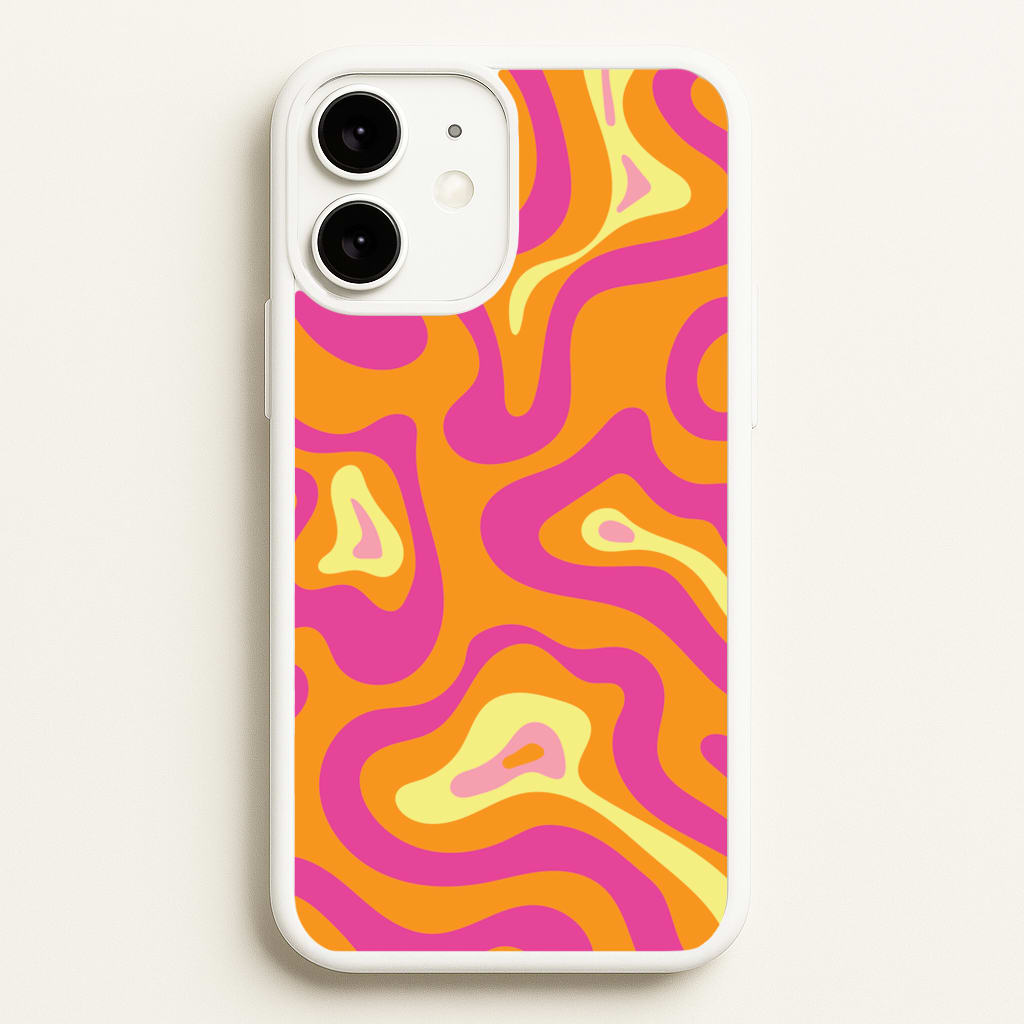 Orange And Pink Psychedelic Pattern - Psychedelic Phone Case for iPhone 11